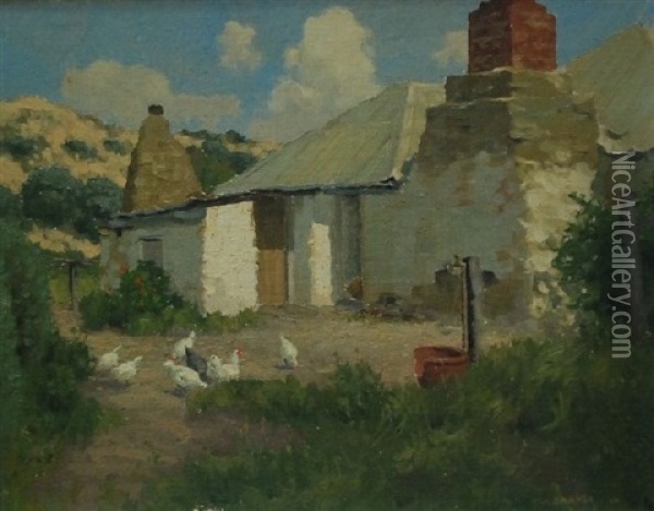 The Old Settlement Oil Painting - Gustav Adrian Barnes
