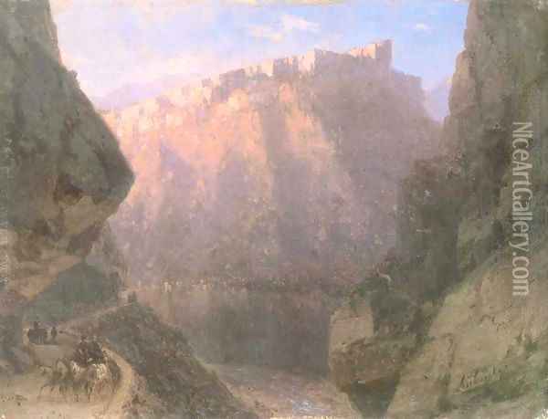 The Daryal canyon 1 Oil Painting - Ivan Konstantinovich Aivazovsky