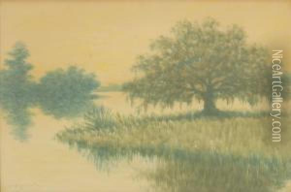 Louisiana Marsh Oil Painting - Alexander John Drysdale