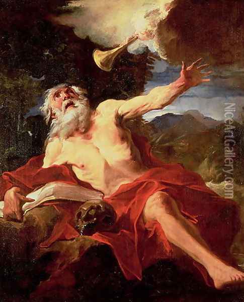 Vision of St. Jerome Oil Painting - Pierre Louis Cretey or Cretet