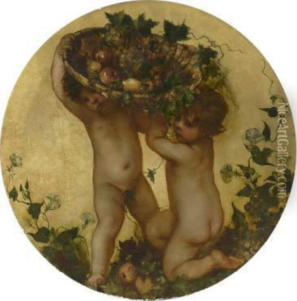 Allegorische Darstellung Des Herbstes Oil Painting - Norbert Schrodl