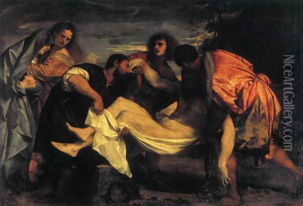 Entombment of Christ Oil Painting - Tiziano Vecellio (Titian)