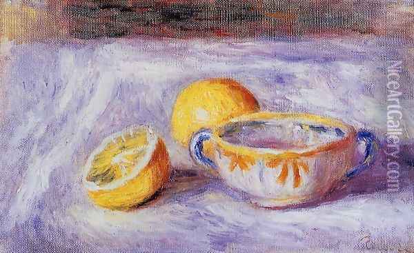 Still Life With Lemons Oil Painting - Pierre Auguste Renoir