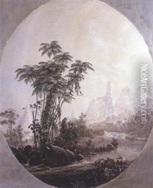 Landscape At Teresopolis Oil Painting - Nicolau Antonio Facchinetti