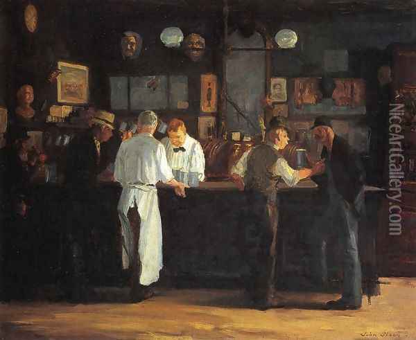 McSorley's Bar Oil Painting - John Sloan