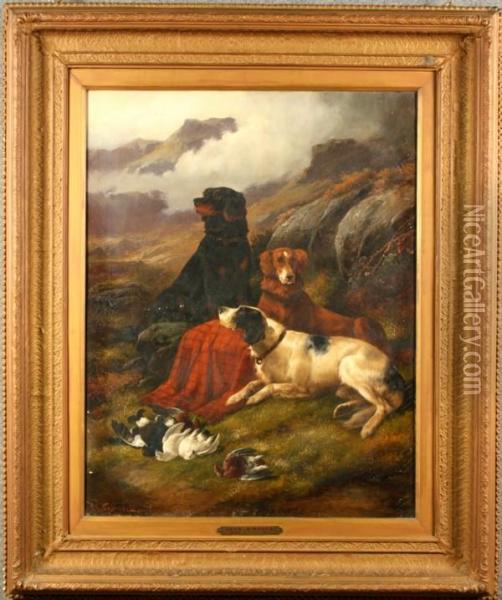 ''paesaggio Montano Con Cani''. Oil Painting - John Gifford