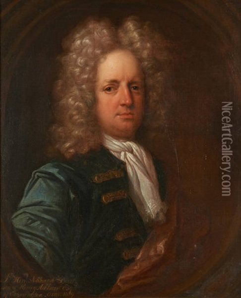Portrait De Sir Henry Hashhurst-bart Oil Painting - Simon Dubois