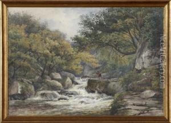 Landscape With Stream Oil Painting - Arthur Powell May