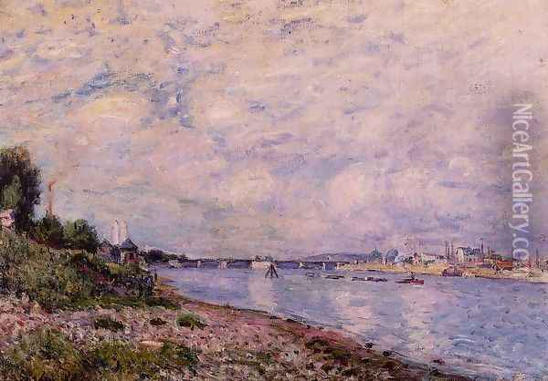 Bougival I Oil Painting - Alfred Sisley