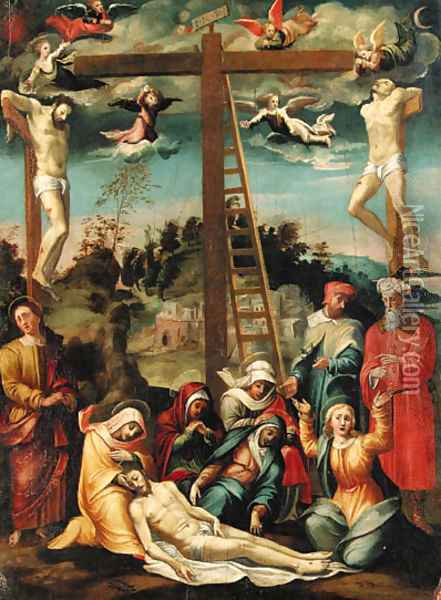 The Lamentation Oil Painting - Polidoro Da Caravaggio (Caldara)