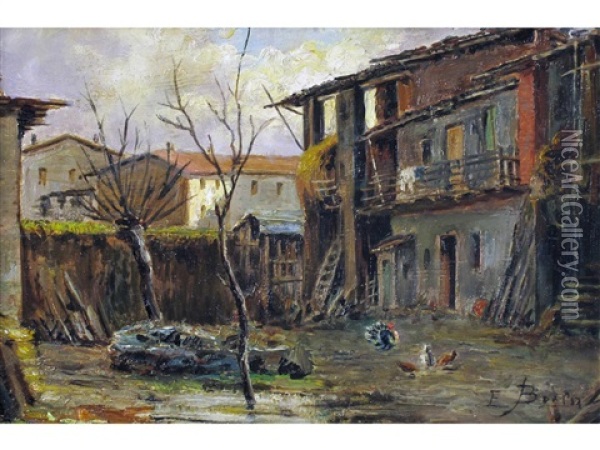 Cascinale Oil Painting - Emilio Borsa
