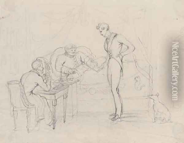 The Death of Baron Dominque Vivant-Denon (1747-1825) Oil Painting - French School