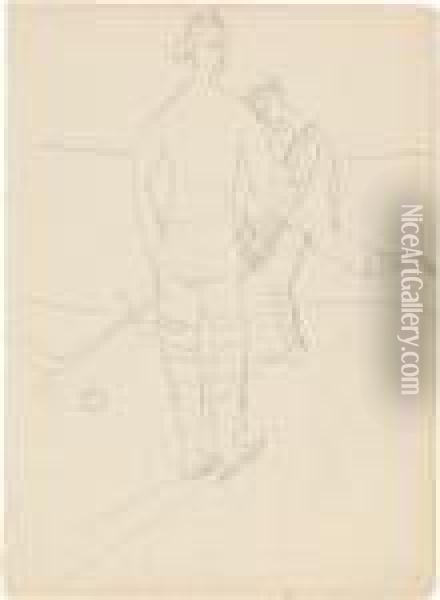 Eishockeyspieler Oil Painting - Ernst Ludwig Kirchner