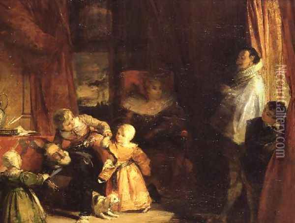 Henri IV and the Spanish Ambassador 1827-28 Oil Painting - Richard Parkes Bonington