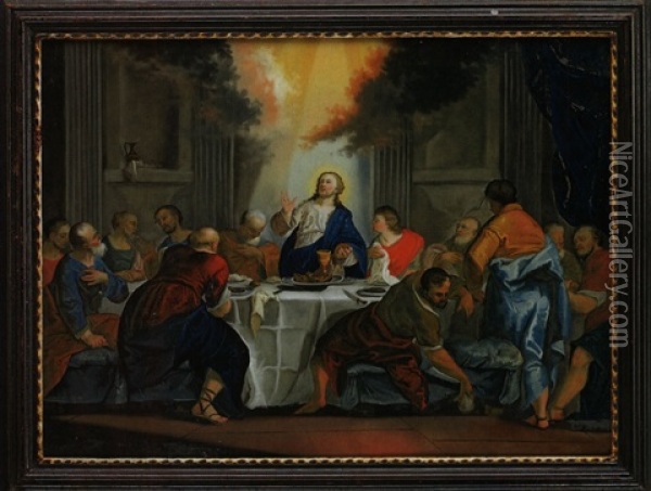 Letztes Abendmahl Oil Painting - Johann Crescenz Meyer