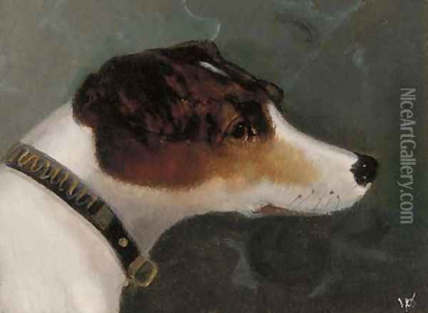 Terriers heads Oil Painting - John Arnold Wheeler