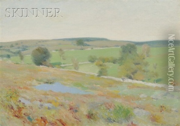 September Fields Oil Painting - Edward Wilbur Dean Hamilton