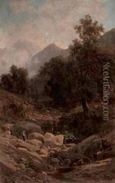 Alpi Rezie Oil Painting - Ettore Cumbo