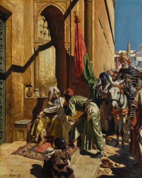 The Fortune Teller, Cairo Oil Painting - Rudolf Ernst