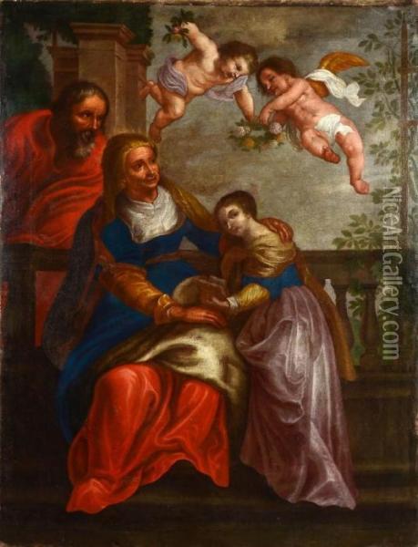 L'education De La Vierge Oil Painting - Peter Paul Rubens