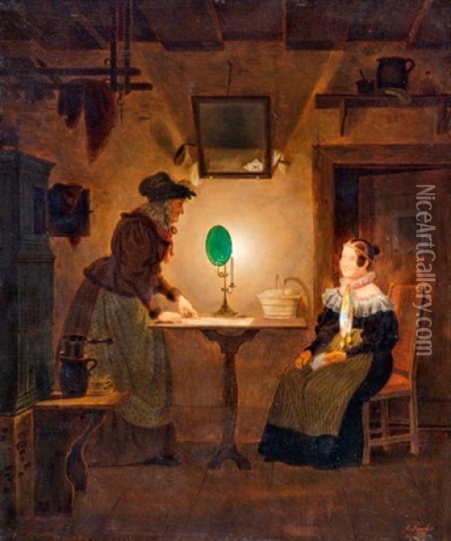 Lampafenynel Oil Painting - Johann Friedrich Karl Kreul