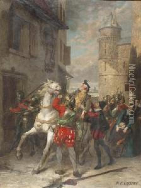 Un Attentat Sur Le Duc De Guise. Oil Painting - Pierre Charles Comte