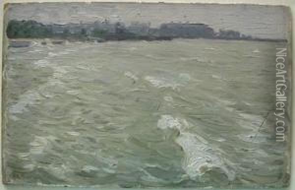 Coastal Scene Oil Painting - Henry Leon Roecker
