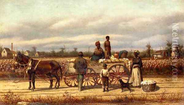 Noon Day Pause in the Cotton Field Oil Painting - William Aiken Walker