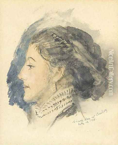 Portrait of Mary Constance Hilliard (1852-1915) Oil Painting - John Ruskin