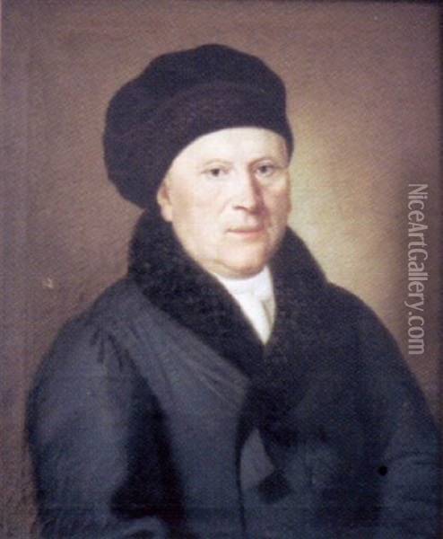 Theologe C. Ch. Enke, Sankt Nicolai Oil Painting - Wilhelm Gottfried Bauer