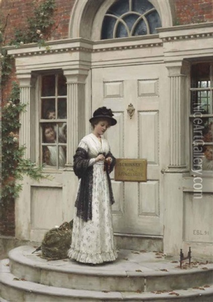 The New Governess Oil Painting - Edmund Blair Leighton