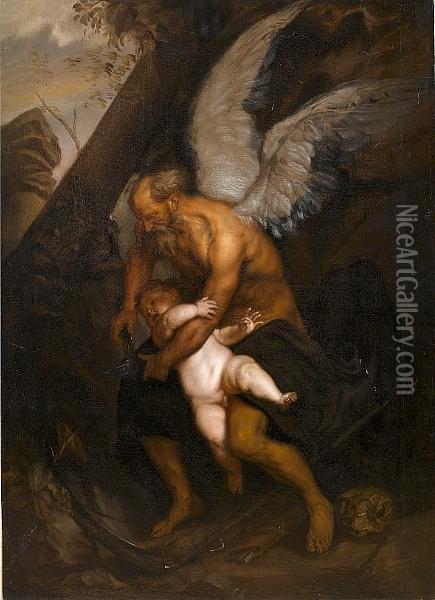 Time Clipping Cupid's Wings Oil Painting - Sir Anthony Van Dyck