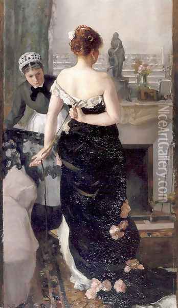 Retour du bal (Return of the Ball) Oil Painting - Alfred Roll