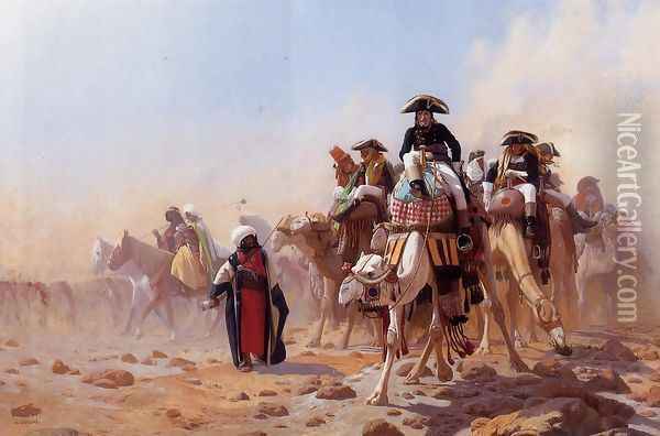 Napoleon and His General Staff Oil Painting - Jean-Leon Gerome