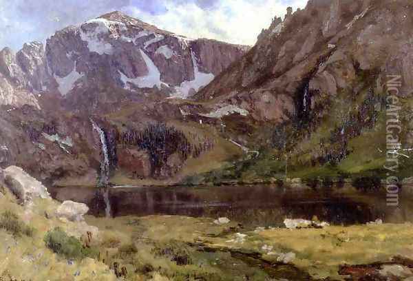 Mountain Lake Oil Painting - Albert Bierstadt