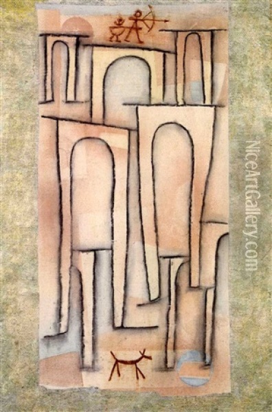 Seltsame Jagd Oil Painting - Paul Klee
