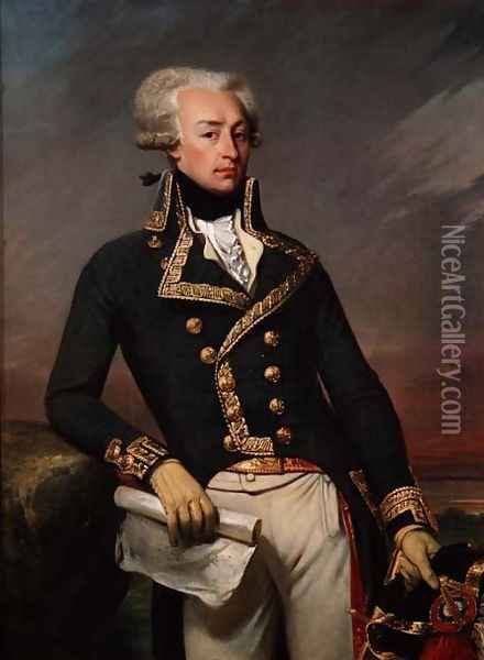 Portrait of Gilbert Motier the Marquis de La Fayette as a Lieutenant General, 1791 Oil Painting - Joseph-Desire Court