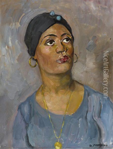 Portrait Of Sibbetje Oil Painting - Piet Mondrian