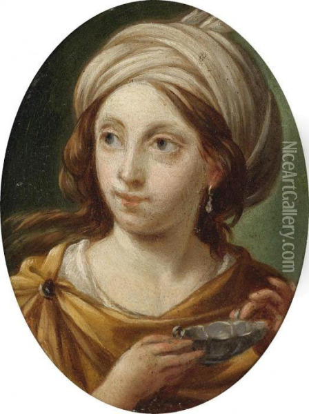 Follower Portrait Of A Woman With Turban Oil Painting - Angelica Kauffmann