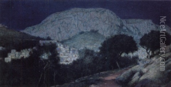 Moonlight Capri Oil Painting - Charles Caryl Coleman