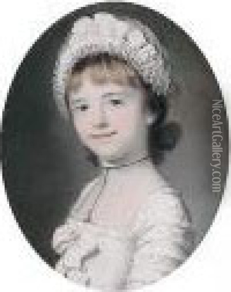 Portrait Of Lady Georgiana West Oil Painting - Catherine Read