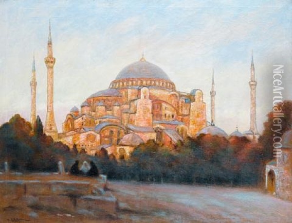 Hagia Sophia, Istanbul Oil Painting - Henry d' Estienne