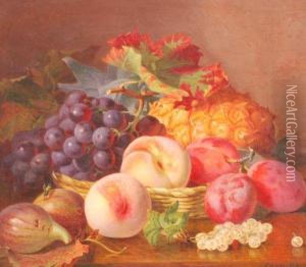 Still Lifes Of Fruit In Baskets Oil Painting - Eloise Harriet Stannard
