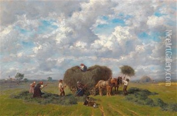 Harvesting Oil Painting - Desire Thomassin