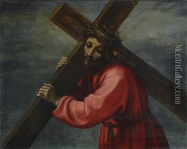 Cristo Portacroce Oil Painting - Francesco Curradi