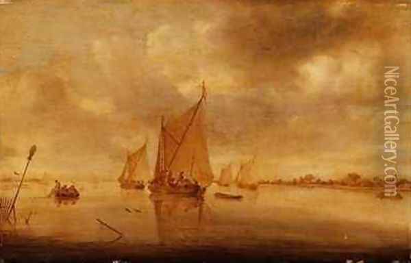 View of the River Maas Oil Painting - Jan van Goyen
