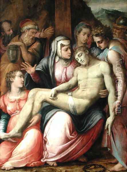 The Deposition, c.1540 Oil Painting - Giorgio Vasari