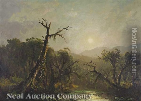 Realm Of The Owl Oil Painting - Joseph Rusling Meeker