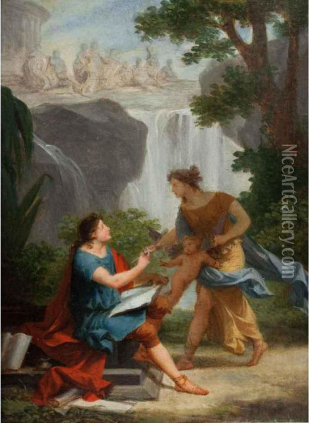 L'allegoria Delle Arti Oil Painting - Jean-Baptiste Regnault