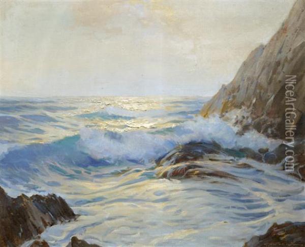Marina Capri Oil Painting - Constantin Alexandr. Westchiloff